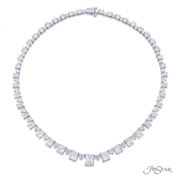 Diamond Necklace 3.18 ct. Certified Radiant-Cut