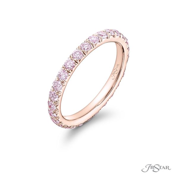 Pink Diamond Eternity Band 18KY Pink Gold 0.65 ctw.