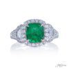 Emerald and diamond ring 1.94ct emerald center