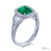 Emerald and diamond ring 1.94ct emerald center