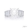 Diamond Semi-Mount 4.41 ctw. Emerald-Cut Shared Prong