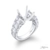 Diamond Semi-Mount 4.41 ctw. Emerald-Cut Shared Prong