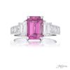 Ring featuring 2.16ct. emerald-cut pink sapphire