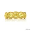 Elegance Elevated: Timeless Multi-Row Fancy Yellow Oval Diamond Wedding Band in 18k Yellow Gold