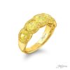 Elegance Elevated: Timeless Multi-Row Fancy Yellow Oval Diamond Wedding Band in 18k Yellow Gold