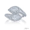 Twogether Diamond Engagement Ring Pear Cut GIA certified
