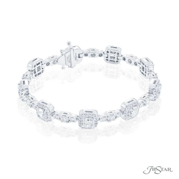Diamond bracelet featuring cushion diamonds 10.53ctw