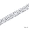 Diamond Bracelet 3 Row Radiant-Cut 23.31 ctw. Shared Prong