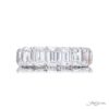 Classic Single-Row Diamond Band | Emerald-Cut Diamonds in Platinum