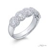 Iconic Multi-Row Diamond Band | Bezel-Set Round Diamonds with Micro Pave in Platinum