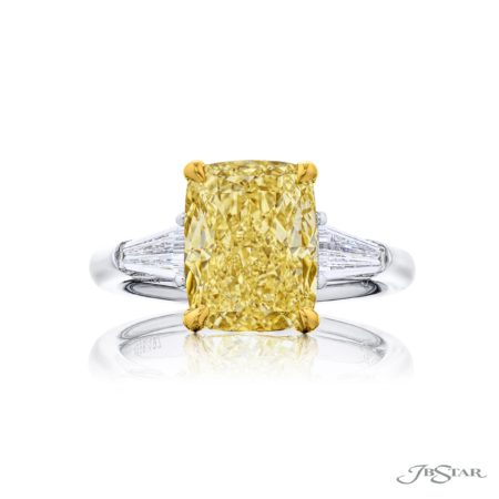 1.28 ct Fancy Yellow Diamond Radiant Cut Engagement Ring – JB Star