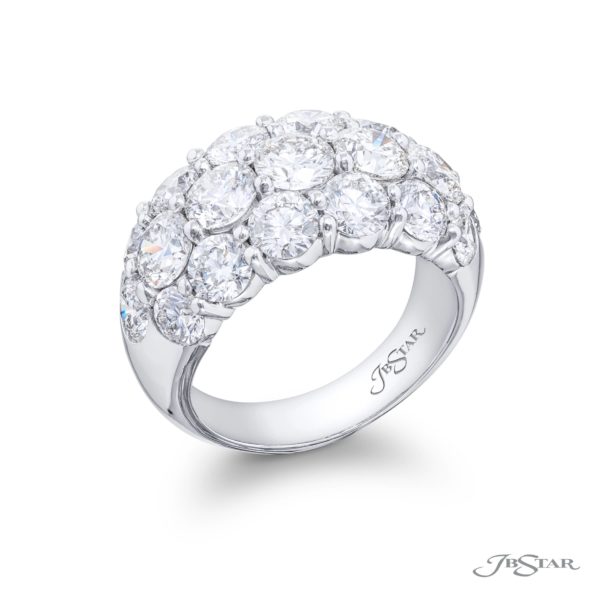 Classic Multi-Row Diamond Band | Handcrafted in Pure Platinum