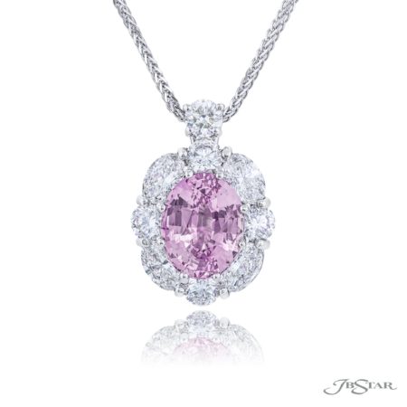 Pink Sapphire & Diamond Necklace Round 58.42 ctw. – JB Star