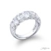 Classic Single-Row Diamond Band | Emerald-Cut & Oval Diamonds in Pure Platinum