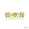 Iconic Single-Row Fancy Yellow Diamond Band | Oval-Cut Fancy Yellow & White Diamonds | Handcrafted in 18K Yellow Gold