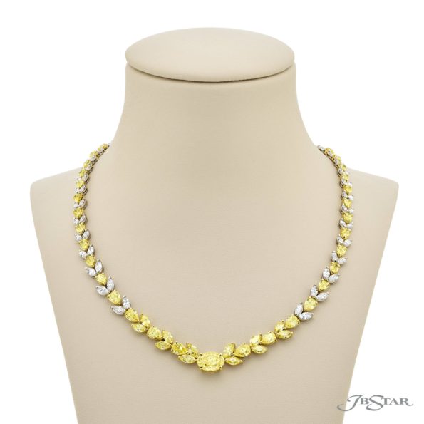 Fancy Yellow Diamond Necklace