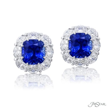 Buy Silver Plated Faux Diamond Naval Majesty Sapphire Stone Encrusted Studs  by Nayaab by Sonia Online at Aza Fashions.