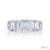 Classic Single-Row Emerald-Cut Diamond Band | GIA-Certified and Handcrafted in Platinum