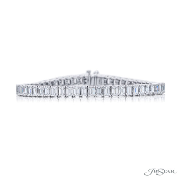 Diamond Bracelet with 60 Emerald Cut Diamonds Jewelry