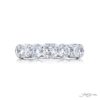 Classic Single-Row Diamond Band | Cushion-Cut & Round Diamonds in Platinum