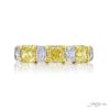 Fancy Yellow & White Radiant-Cut Diamond Band | Single-Row 18K Yellow Gold | Elegance Elevated by Jewels by Star