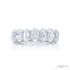 Iconic Single-Row Diamond Band | Emerald-Cut & Oval Diamonds in Platinum