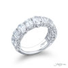 Iconic Single-Row Diamond Band | Emerald-Cut & Oval Diamonds in Platinum