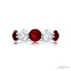 Timeless Single-Row Ruby and Diamond Band in Platinum