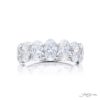 Classic Single-Row GIA-Certified Oval Diamond Band in Pure Platinum