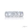 Classic Single-Row Diamond Band | Radiant & Emerald-Cut Diamonds in Platinum