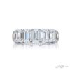 Classic Single-Row GIA Certified Diamond Band | 7 Emerald-Cut Diamonds in Platinum | Elegance Elevated by Jb Star