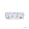 Elegance Elevated: Classic Single-Row GIA-Certified Oval-Cut Diamond Band in Pure Platinum