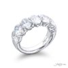 Elegance Elevated: Classic Single-Row GIA-Certified Oval-Cut Diamond Band in Pure Platinum