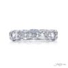 Elegance Elevated: Classic Single-Row GIA-Certified Diamond Band | Cushion-Cut Diamonds in Pure Platinum