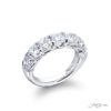 Elegance Elevated: Classic Single-Row GIA-Certified Diamond Band | Cushion-Cut Diamonds in Pure Platinum