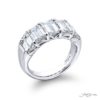 Classic Single Row GIA Certified Diamond Band | 5 Emerald-Cut Diamonds in Platinum | Elegance Elevated by Jb Star