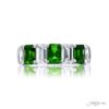 Classic Single-Row Emerald and Diamond Band | Emerald-Cut Gems in Platinum | Elegance Elevated by Jb Star