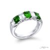 Classic Single-Row Emerald and Diamond Band | Emerald-Cut Gems in Platinum | Elegance Elevated by Jb Star