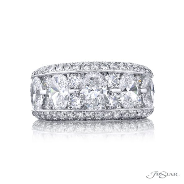 Elegance Elevated | Iconic Multi-Row Channel Diamond Band in Pure Platinum