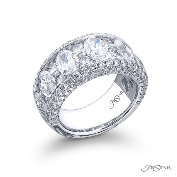 Elegance Elevated | Iconic Multi-Row Channel Diamond Band in Pure Platinum