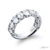 Classic Single-Row Diamond Band | Oval & Emerald-Cut Design in Platinum