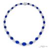 Certified Sapphire Floral Necklace with Diamond Accents | Handcrafted in Platinum | One-of-a-kind Beauty by Jb Star