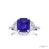 4.01 ct Certified No-Heat Purple Sapphire & Diamond Ring | Purple Sapphire with Epaulet Diamonds in Platinum | Breathtaking Radiance by Jb Star