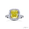 Micro Pave Diamond Engagement Ring 2.52 ct Cushion Cut