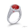 4.01 ct Burma Ruby and Diamond Ring in Platinum Fancy Color