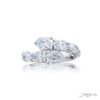 Dazzling Brilliance: Certified Twogether Diamond Ring  GIA-Certified Oval & Pear-Shaped Diamonds Handcrafted in Pure Platinum