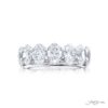 Elegance Elevated: Classic Single-Row GIA-Certified Oval-Cut Diamond Band in Platinum