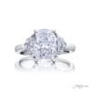 3.01 ct GIA Certified Diamond Ring | Cushion-Cut Diamond with Epaulet Diamonds in Platinum | Dazzling Brilliance by Jb Star