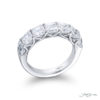 Classic Single-Row Diamond Band with Square Emerald-Cut Diamonds in Pure Platinum