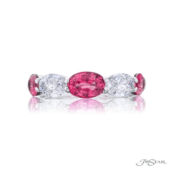 Elegance Elevated | Iconic Single-Row Pink Sapphire Band